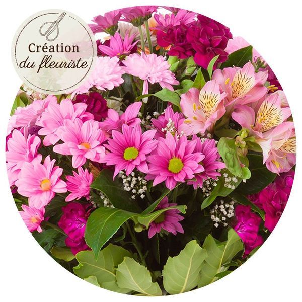 CREATION DU FLEURISTE ROSE